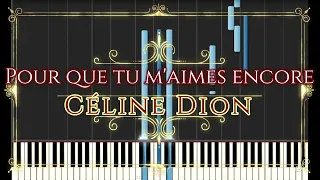 Céline Dion - Pour que tu m'aimes encore Piano Synthesia Tutorial