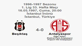 Beşiktaş 4-0 Antalyaspor [HD] 16.05.1997 - 1996-1997 Turkish 1st League Matchday 33