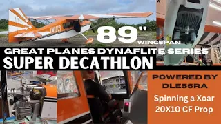 Great Planes Dynaflite Series Super Decathlon with DLE55RA and Xoar 20x10 CF Prop.