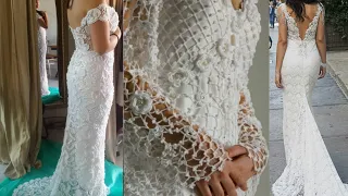 Very Elegant 😘 Crochet bridal dresses Latest 👍designs  Crochet  maxi dresses / Crochet gown dresses