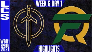 GG vs FLY Highlights | LCS Spring 2021 W6D1 | Golden Guardians vs FlyQuest