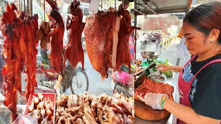 Super! Popular Dinner Meat Around 6pm, Pork BBQ, Braised Pork & Roasted Duck,l Cambodia's Greates