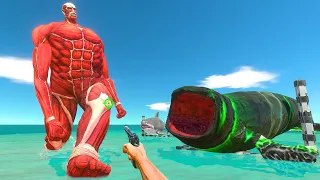 FPS Avatar Rescue Bloop and Fight Colossal Titan - Animal Revolt Battle Simulator