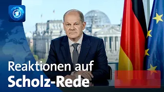 Gemischtes Echo auf Scholz' Ansprache