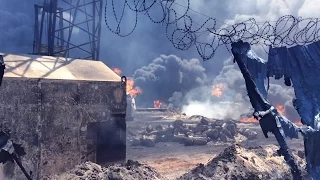 ЕКСКЛЮЗИВ: Відео пожежі з самої території нафтобази у Василькові