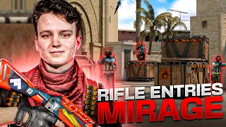 How Pros Entry Frag On Mirage T Side With YEKINDAR, arT, rain, hampus (CS:GO Guide)