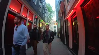 Walking the red light district in Amsterdam. 1