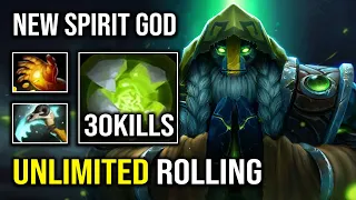 NEW EARTH SPIRIT GOD Unlimited Rolling 100% Deleted Mid Lane with Midas Hex Build Dota 2