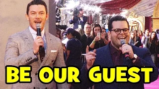 Luke Evans & Josh Gad Sing "Be Our Guest" At BEAUTY AND THE BEAST World Premiere