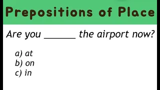 [Prepositons of Place] AT  ON IN  English Grammar Quiz