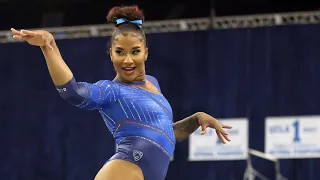 UCLA's Jordan Chiles claims floor championship with 9.9875 in NCAA semifinals | Women's Gymnastics