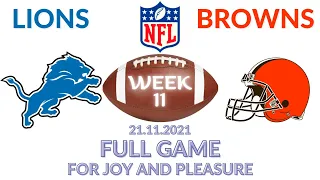 🏈Detroit Lions vs Cleveland Browns Week 11 NFL 2021-2022 Full Game Watch Online, Football 2021