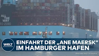 HAMBURGER HAFEN: Erstes methanolbetriebenes Containerschiff "Ane Maersk" läuft ein!