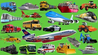 Police Cars, Ambulances, Fire Trucks, Trucks, Cars, Buses, Planes, Ships   Vehicles Collections