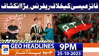 Geo News Headlines 9 PM - 𝐂𝐉𝐏 𝐐𝐚𝐳𝐢 𝐅𝐚𝐞𝐳 𝐈𝐬𝐚 - 𝐏𝐫𝐞𝐬𝐢𝐝𝐞𝐧𝐭 𝐀𝐫𝐢𝐟 𝐀𝐥𝐯𝐢 | 25 Oct 2023