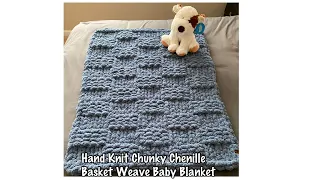 HAND KNIT A CHUNKY BLANKET - BASKET WEAVE