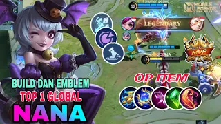 SET EMBLEM DAN BUILD NANA TERBARU 2024 | BUILD TOP 1 GLOBAL NANA - MLBB