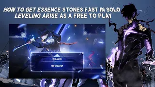 How To Get Essence Stones Fast In Solo Leveling Arise As A Free To Play | Tutorial