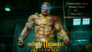 Mortal Kombat 11 Aftermath - Frankestien Geras Klassic Tower On Very Hard No Matches/Rounds Lost