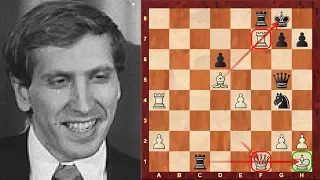 Amazing Game: Bobby Fischer's smile! - Sicilian Defence Chess Game - Bc4 vs Sherwin - 1957