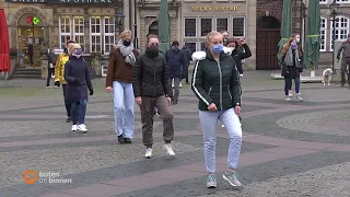 Jerusalema Challenge: Bremer tanzen mit Abstand auf dem Marktplatz