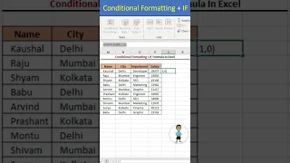 IF + Conditional Formatting In Excel #excel #exceltips #exceltutorial #msexcel #microsoftexcel