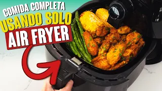 HICE UNA COMIDA COMPLETA USANDO SOLO UNA AIR FRYER (FREIDORA DE AIRE) 😱🤤 | Recién Cocinados