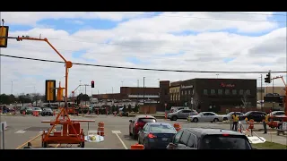 Time Lapse: 4-Way Signalized Intersection Using Portable Traffic Signals