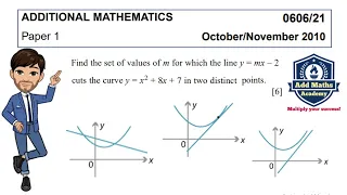 Quadratics: Two Distinct Intersection of a Line and a Curve #IGCSEAdditionalMathematics