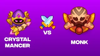 crystalmancer Vs monk | Rush royale pvp game play