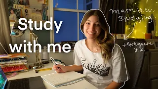STUDY WITH ME || + HW