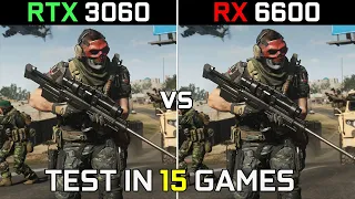 RTX 3060 vs RX 6600 | Test in 15 New Games | Latest Drivers | 2022