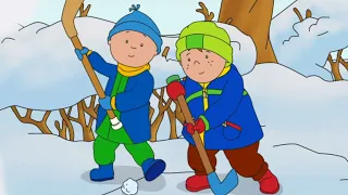 Caillou Learns Ice Hockey | Caillou Compilations