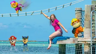 Assistant Hunts for Paw Patrol Marshall and Ryder On Disney's Castaway Cay