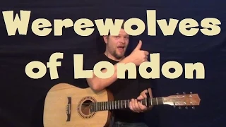 Werewolves of London (Warren Zevon) Easy Guitar Lesson How to Play Tutorial Licks TAB