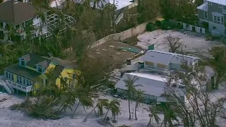 Aerial survey of Hurricane Ian damage to Bokeelia & Boca Grande in Florida