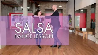 Beginner Salsa Dance Lesson (Open Break, Parallel Break, Turn)