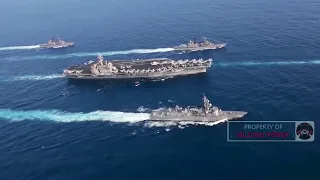 In the PHILIPPINE SEA, 11 Aircraft and 17 Warships from the United States, Australia, Canada, German