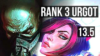 URGOT vs FIORA (TOP) | Rank 3 Urgot, 4/0/3, 600+ games | KR Grandmaster | 13.5