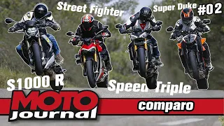 COMPARO#02 - Triumph Speed Triple 1200, BMW S1000 R, Ducati Street Fighter V4, KTM Super Duke R 1290