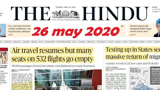 The Daily Hindu News and Editorial Analysis | 26  May 2020 | UPSC CSE 2020 -21|