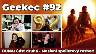 Geekec #92 | Speciál o druhé DUNĚ! Spoilerový rozbor + srovnání s knihou