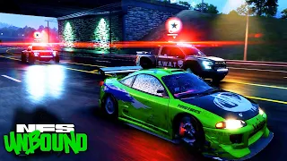 Paul Walkers Mitsubishi Eclipse NFS Unbound Max Wanted Level Pursuit 4K UHD