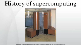 History of supercomputing