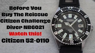 Before you buy the Reissue Citizen Challenge Diver NB6021, know its history! Citizen 52-0110 Review