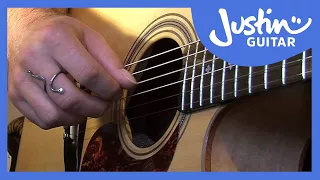 Folk Fingerstyle Patterns #2of2 - Folk Guitar Lesson - JustinGuitar [FO-102]