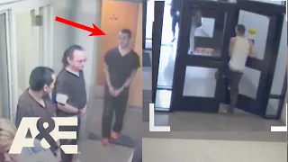 Watch as Inmate ESCAPES COURTHOUSE UNNOTICED | Court Cam | A&E #shorts