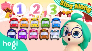 [NEW Bus Season] Ten little buses | Sing Along with Hogi | Nursery Rhymes | Pinkfong & Hogi