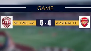 NK TRIGLAV : ARSENAL FC (umag trophy 2023 : quarter-final )