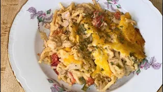 Ep. 392: Cheesy Chicken Spaghetti | Simple Baked Chicken Spaghetti Recipe 🍗🧀